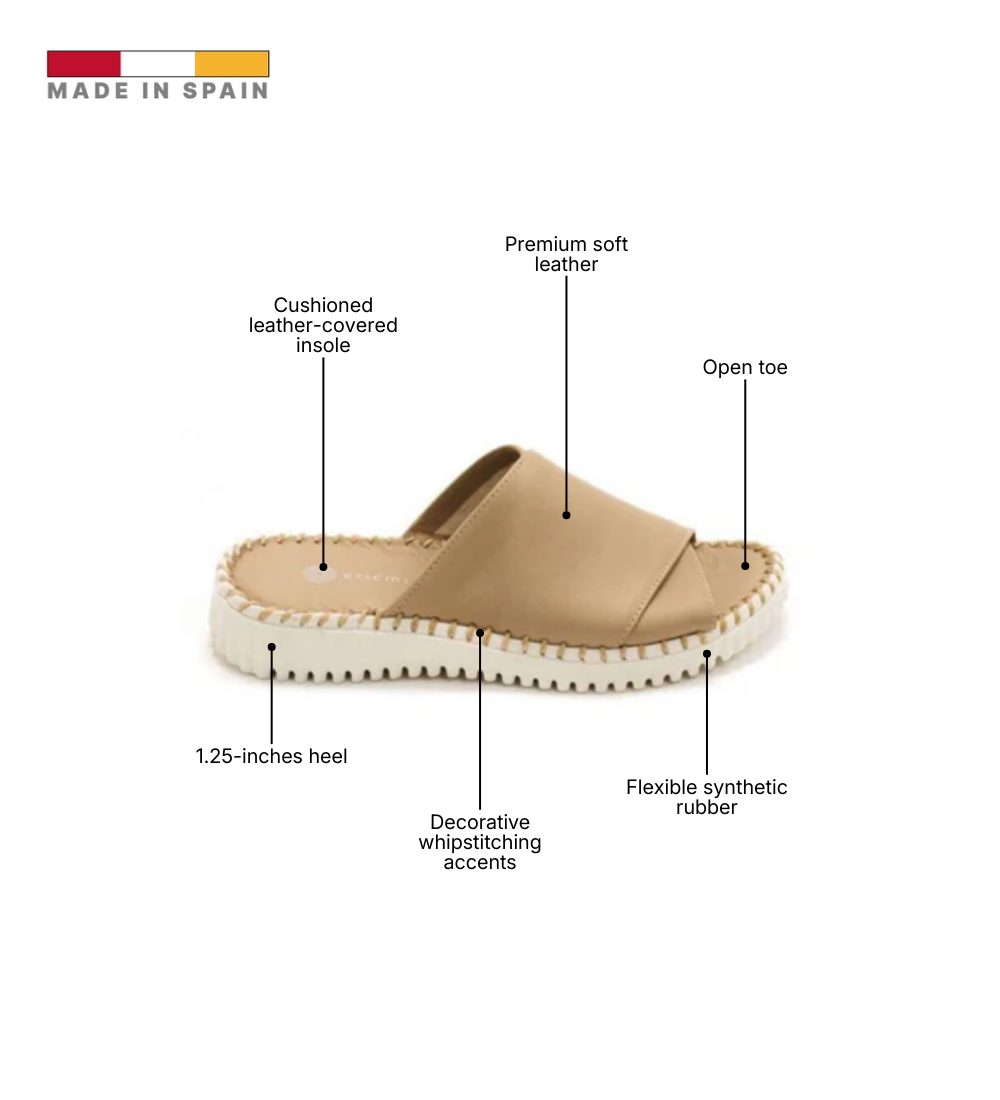 Eric Michael Gloria | Women's Leather Slide Sandal – Eric Michael Eric Michael Gloria | Women's Leather Slide Sandal – Eric Michael