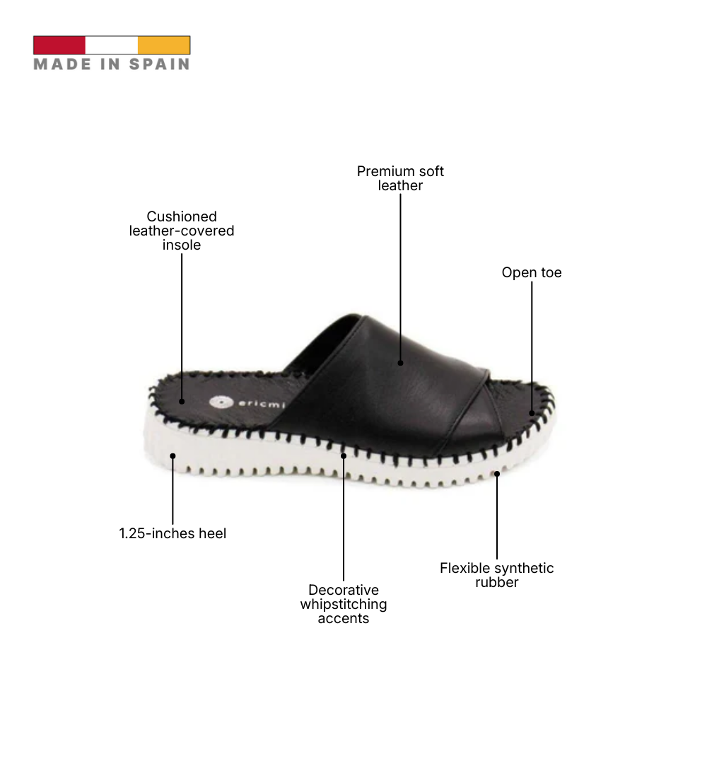 Eric Michael Gloria | Women's Leather Slide Sandal – Eric Michael Eric Michael Gloria | Women's Leather Slide Sandal – Eric Michael