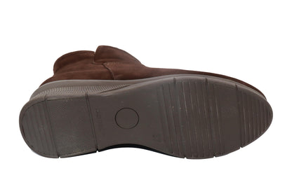 Eric Michael Juno Shearling Suede Wedge Bootie