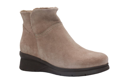 Eric Michael Juno Shearling Suede Wedge Bootie