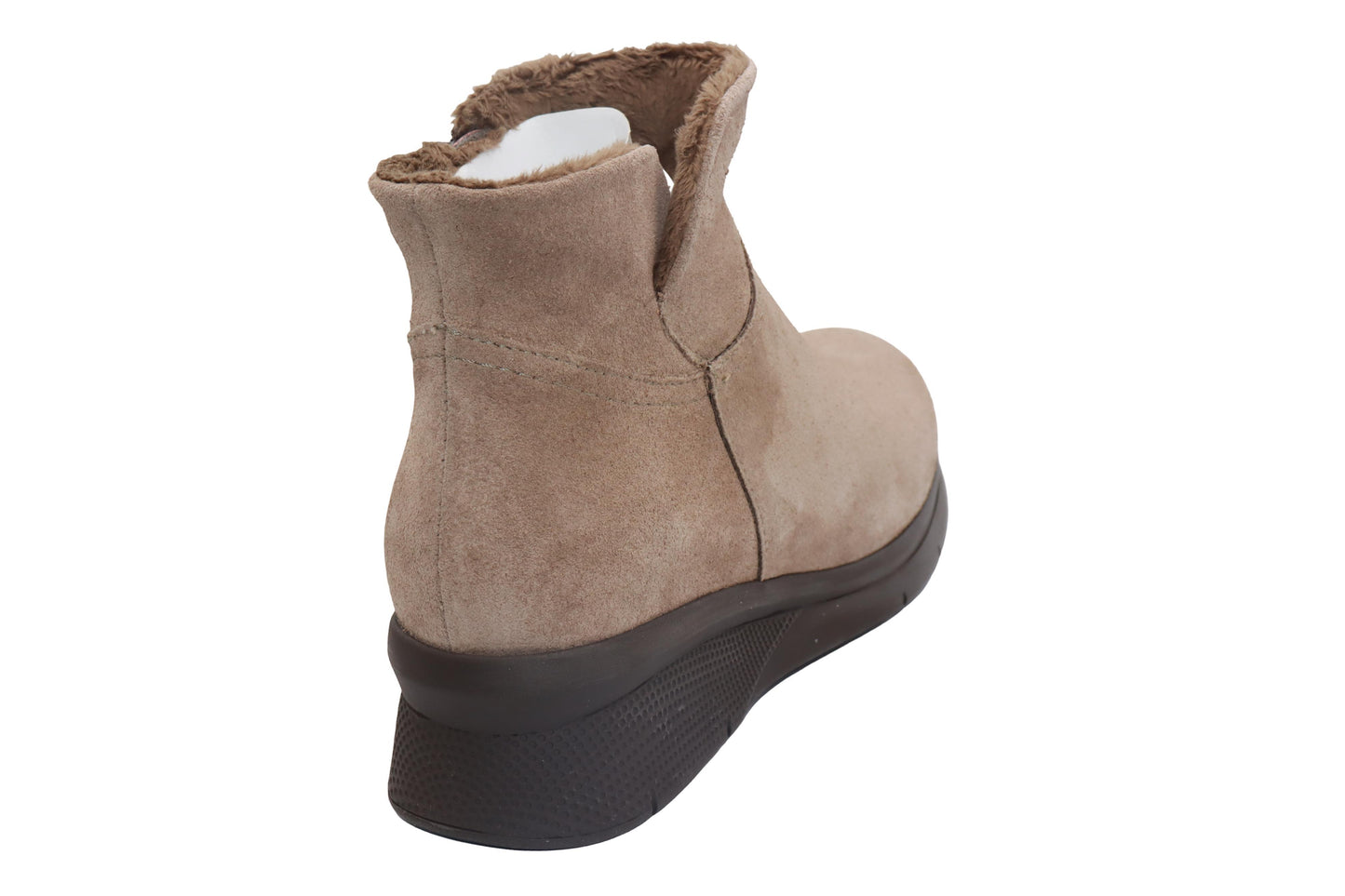 Eric Michael Juno Shearling Suede Wedge Bootie