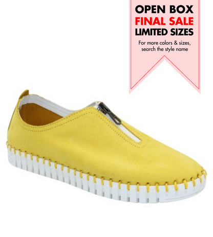 Yellow shoe with white sole on a white background, featuring a 'Final Sale' label.