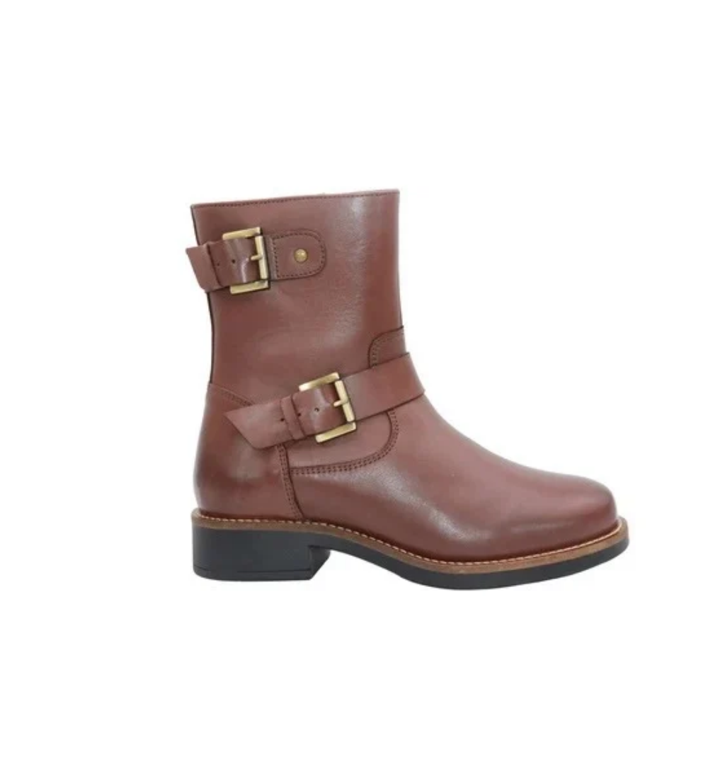 Eric Michael Gina Leather Moto Mid-Calf Boot