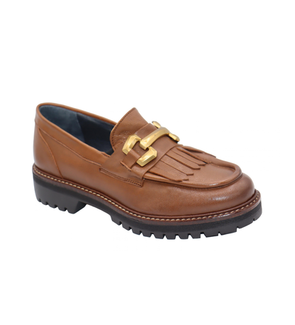 Eric Michael Whisper Leather Chunky Lug Sole Loafer