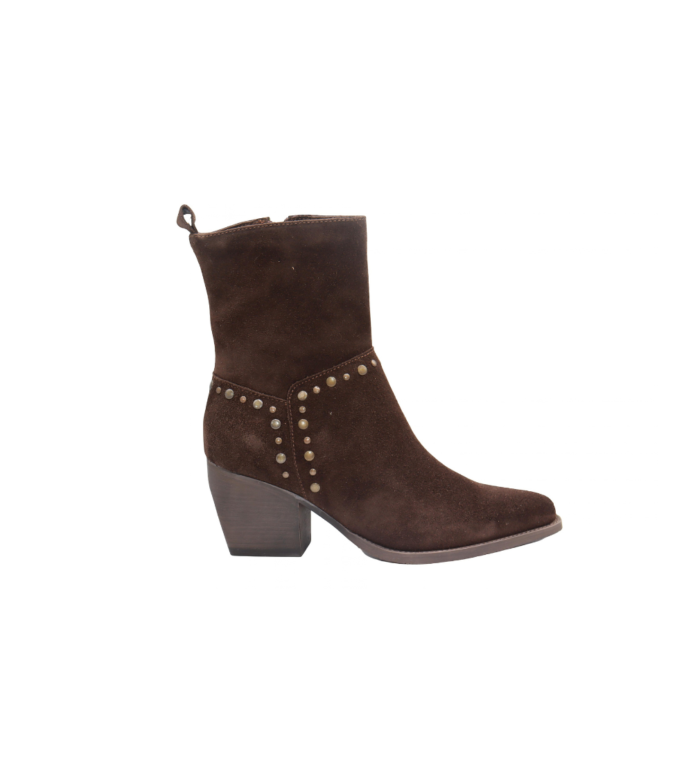 Eric Michael Alexa Studded Suede Western Bootie