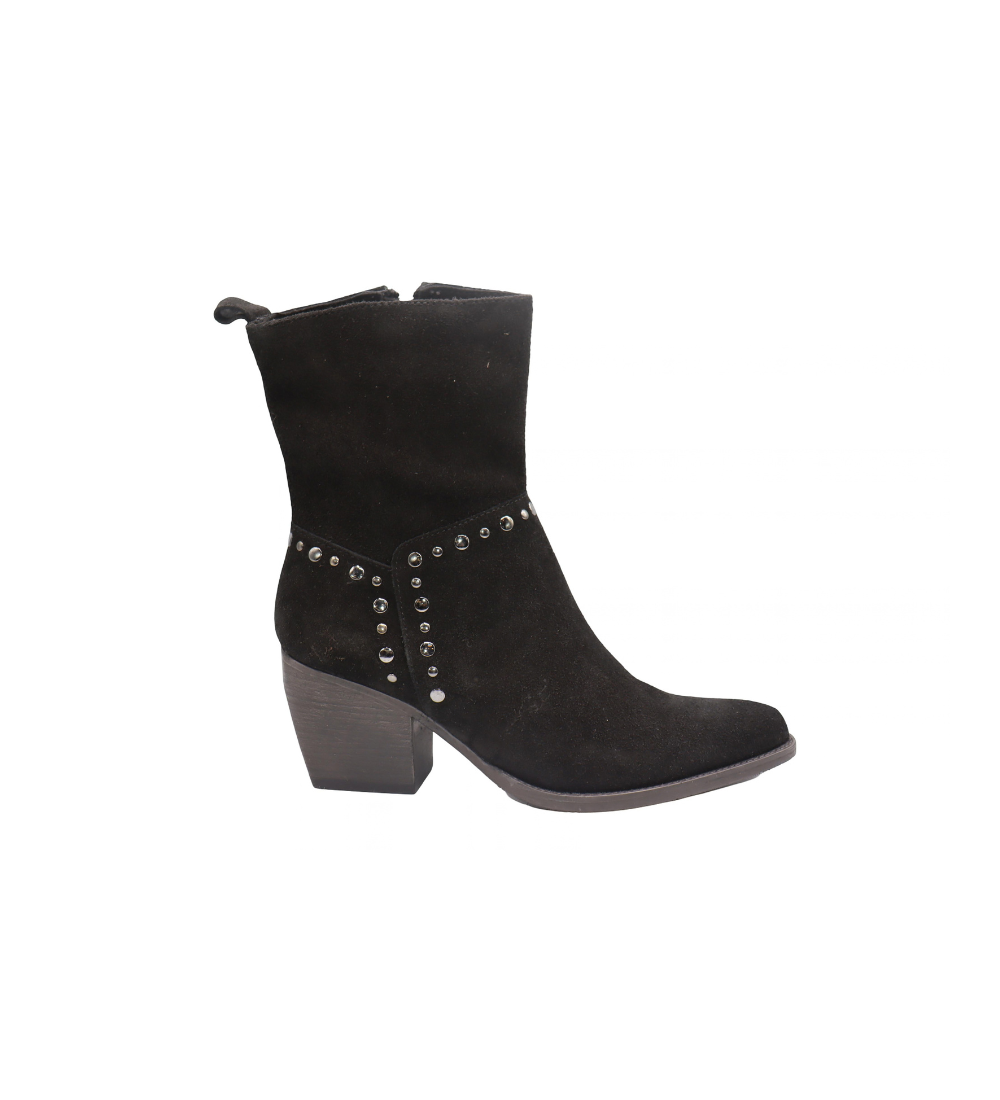 Eric Michael Alexa Studded Suede Western Bootie