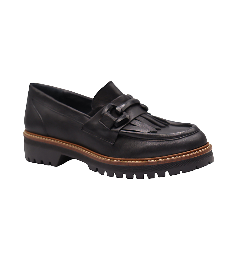 Eric Michael Whisper Leather Chunky Lug Sole Loafer
