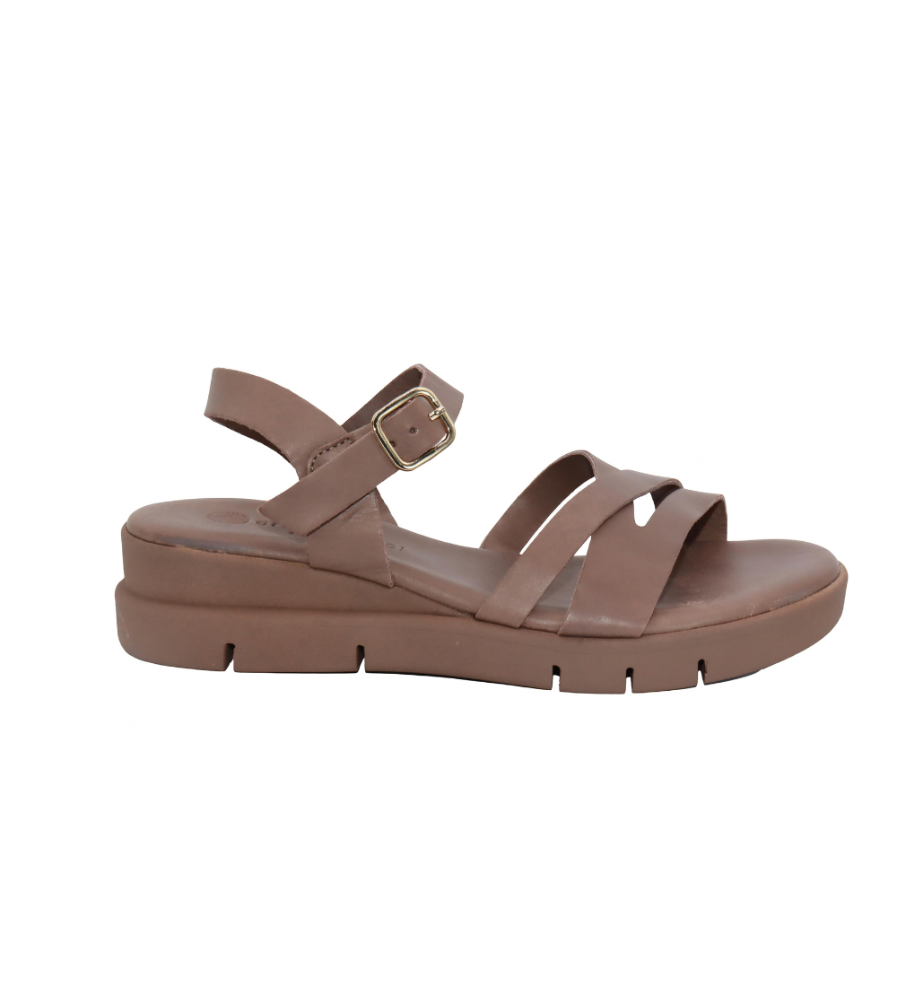 Eric Michael Nicola Leather Wedge Platform Sandal